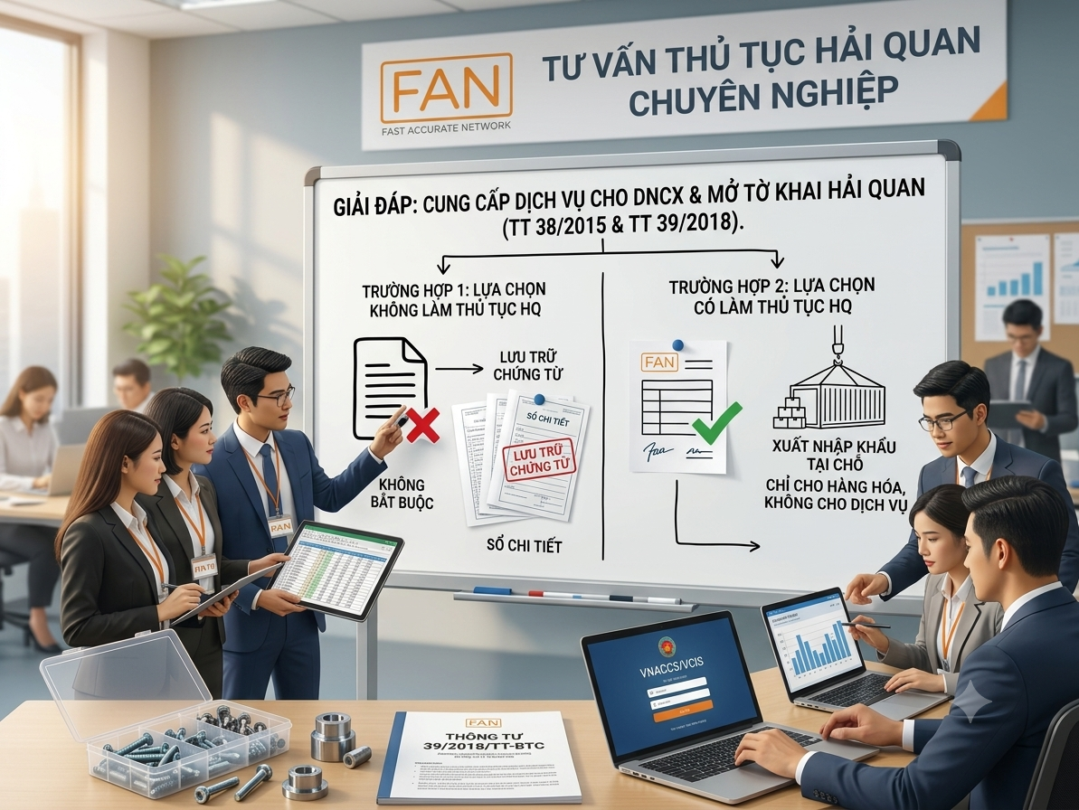 Giải đáp về cung cấp dịch vụ cho công ty chế xuất có phải mở tờ khai HQ không